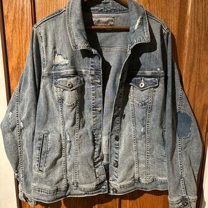Torrid Distressed Denim Jacket Size 3 (3X)